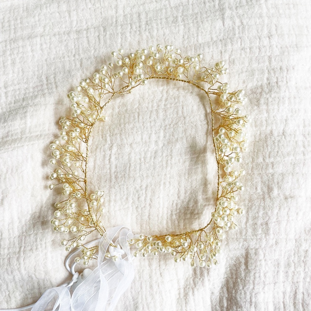 NWT Project 6 NY Kids Pearl Flower Girl Crown